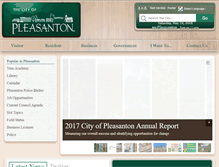 Tablet Screenshot of cityofpleasantonca.gov